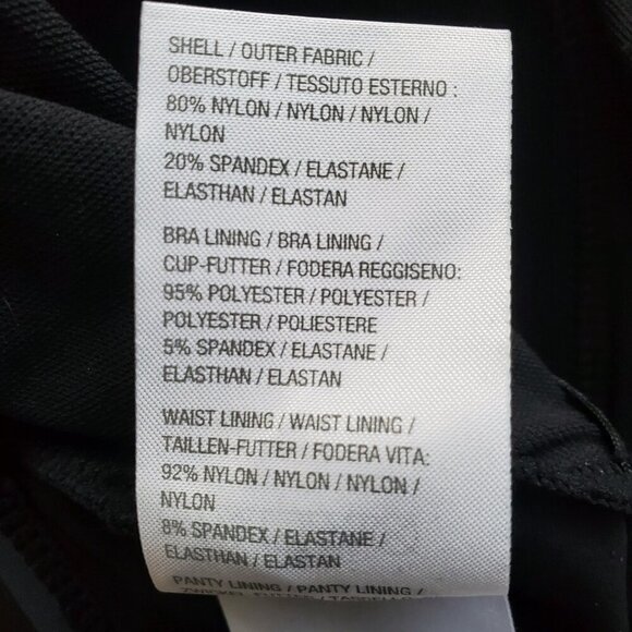 AmberNoon II NWOT One-Piece Halter Top Swimsuit in Black Size 20W - Picture 9 of 16